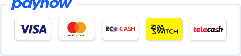 Paynow — Visa, Mastercard, EcoCash, Zimswitch and Telecash supported